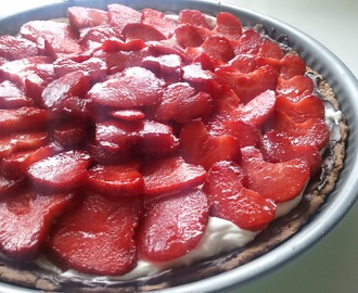 Jordbærtærte med philly-vanilijecreme