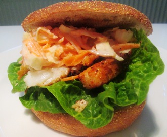 Fiskeburger med Coleslaw