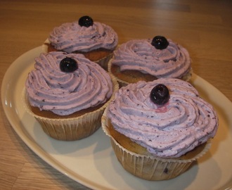 Blåbærmuffins med blåbærskum, glutenfrie