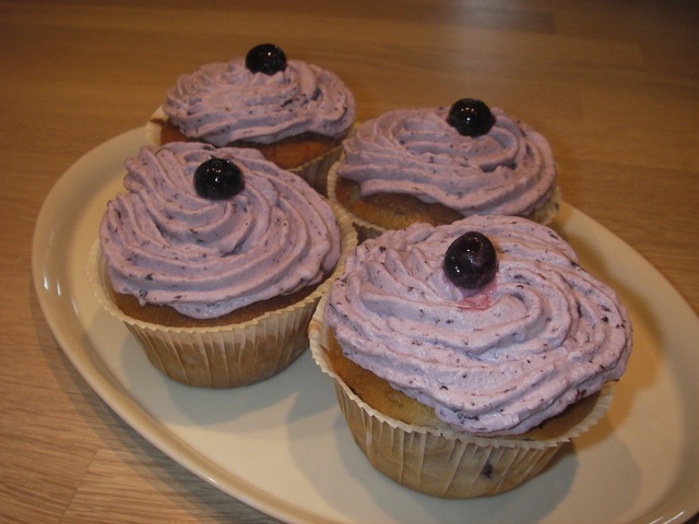 Blåbærmuffins med blåbærskum, glutenfrie