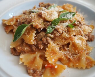 One pot pasta med kødsauce