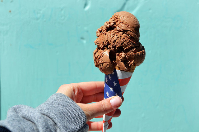 Lækker is hos Brooklyn ice cream Factory