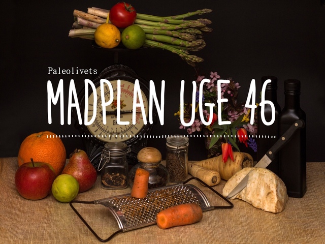 Paleolivets madplan uge 46 - nemt med madideer til hele ugen.