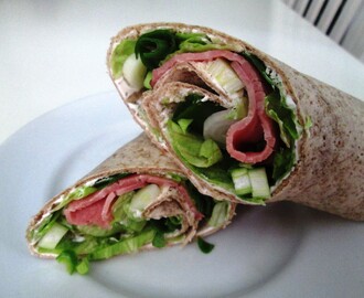 Wrap med Roastbeef, Peberrod og Friskost