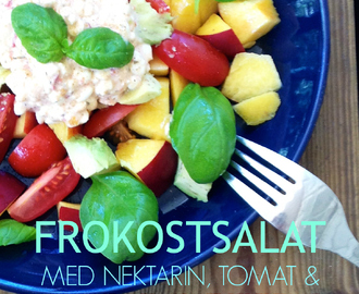 FROKOSTSALAT MED NEKTARIN & HYTTEOST MED GRILLET PEBERFRUGT