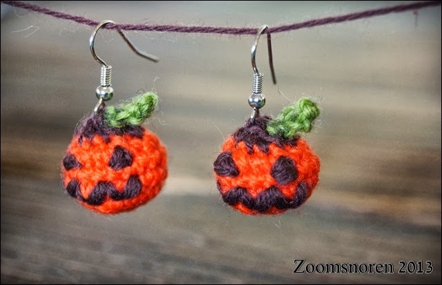 Halloween pumpkin earrings - DIY in English