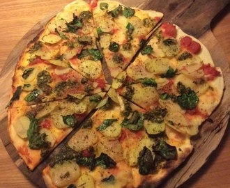 Bettinas lækre veganerpizza og pesto