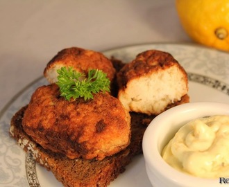 Fiskefrikadeller lavet af torsk