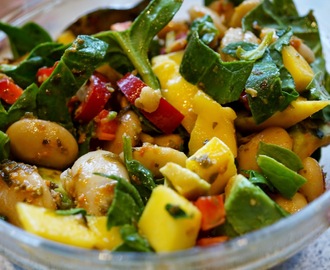 Butterbeans salat med Tangpesto og mango