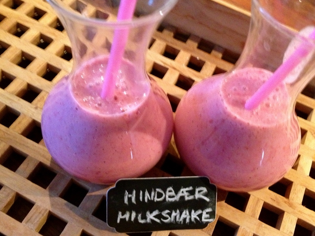 Hindbær milkshake