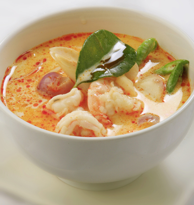 Spicy thai suppe med rejer (Tom Yum Goong)