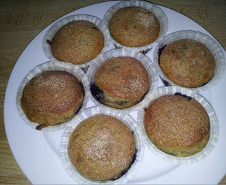 Fedt fattige blåbær muffins