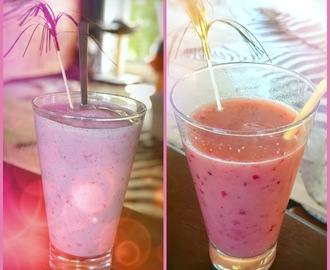 2 sunde smoothies med bær fra haven og vinder af giveaway :)