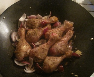 Kylling i kanel og spinat med fuldkornsris - version 2
