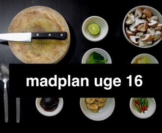 Madplan uge 16 - for en sjovere nemmere sundere uge