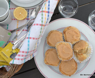 Citronmuffins med karamelglasur