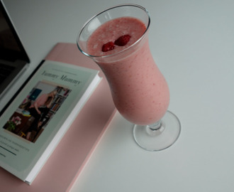 Hindbær/banan/ingefær smoothie