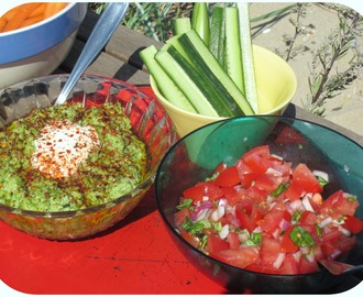 Frokost ved fjorden: baba ganoush og ærtedip