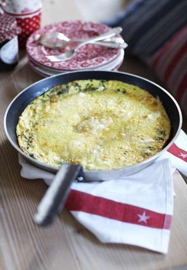 Frittata med ricotta og parmesan