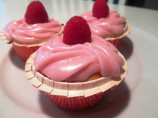 Hindbær Cupcakes