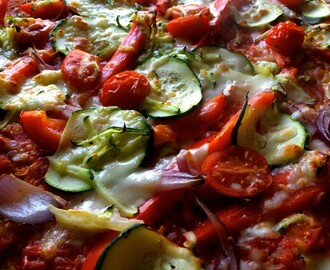 PIZZA af grønsager (LCHF)