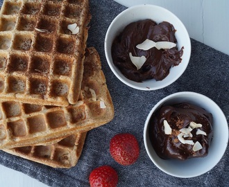 Fuldkorns vafler med sundere chokoladecreme