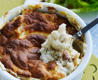 Blomkålsgratin med hjertesalat