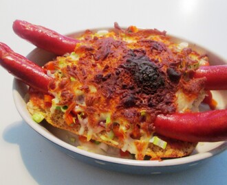 Gratinerede Hotdogs