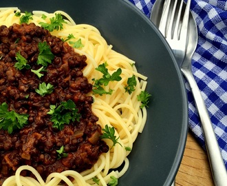 Spaghetti bolognaise – i vegetar udgaven…