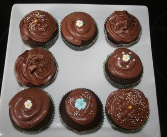 Chokolade cupcakes, opskrift