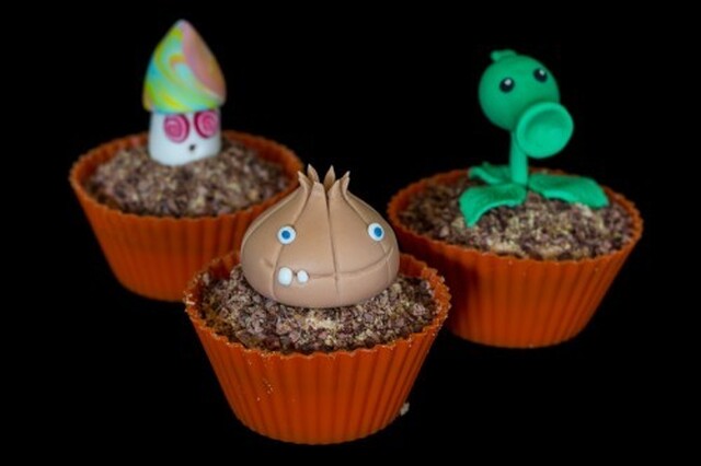 Plants vs. Zombies cupcakes