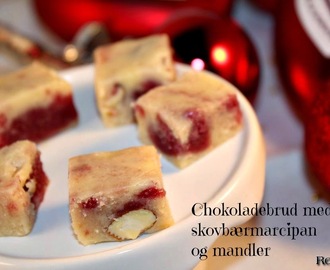 #21. december - chokoladebrud med skovbærmarcipan og mandler