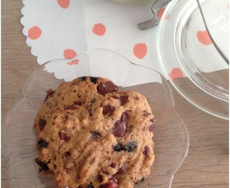 Cookies med chokolade, nødder og lakrids