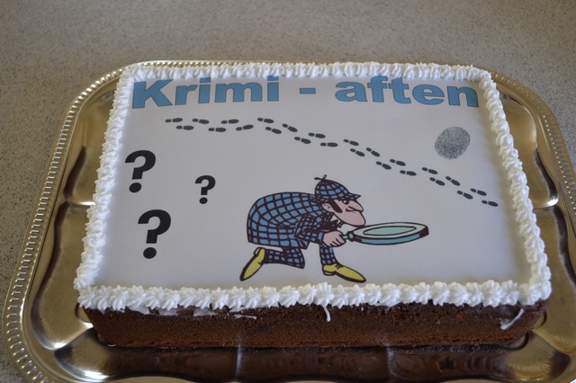 Chokoladekage til 4. klasse's Krimi aften på TFE.