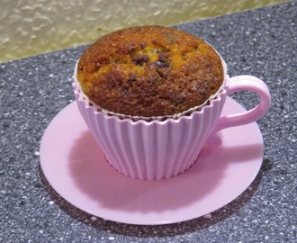 Banan cupcake med chokolade stykker