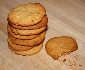 Hvid chokolade/honning/mandel cookies