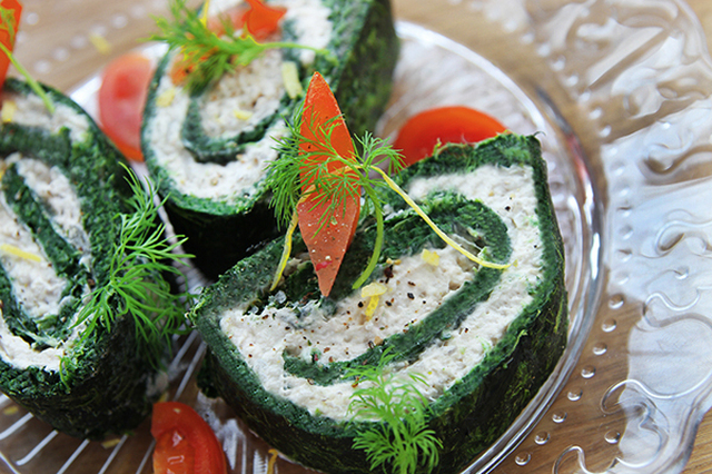 Tunroulade med Spinat