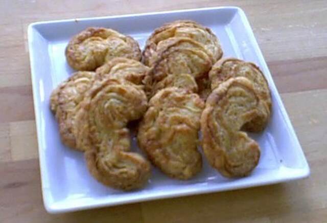 Palmiers - butterdejs småkager formet som palmeblade