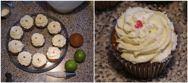 Nougat cupcakes m. Lime topping