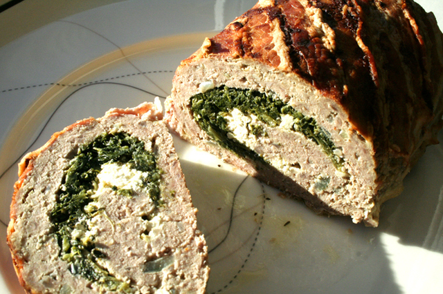 Farsbrød med spinat og feta