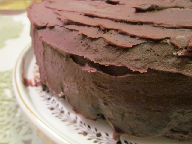 Trøffel-chokoladekage m. hindbærskum