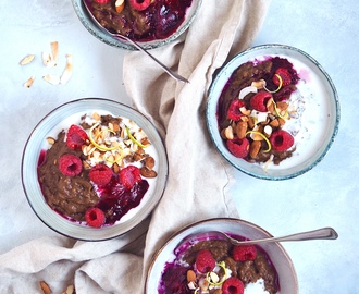 Cremet øllebrød med kokos/skyr creme | Kan spises til både morgen- og aftensmad