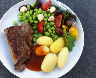 Saltimbocca med Edamame bønner