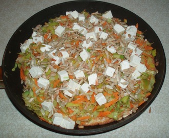 Omelet med lynstegte grønsager