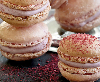 Macarons opskrift med hindbærtrøffel