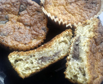 Havre banan muffins