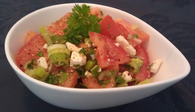 Tomatsalat med persille og feta