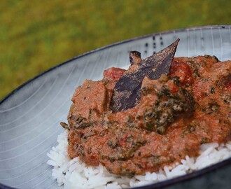 Okse-curry med spinat