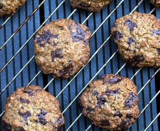 Jule cookies med appelsin, mørk chokolade og ristede mandler