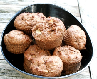 Rustikke agern-muffins med æble